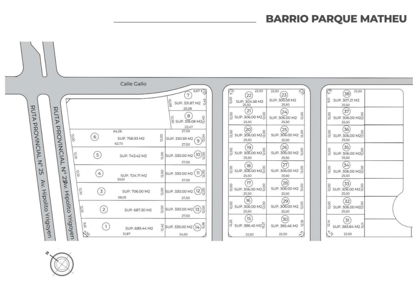 LOTE - "BARRIO PARQUE MATHEU" - MATHEU, ESCOBAR Sobre Ruta 25