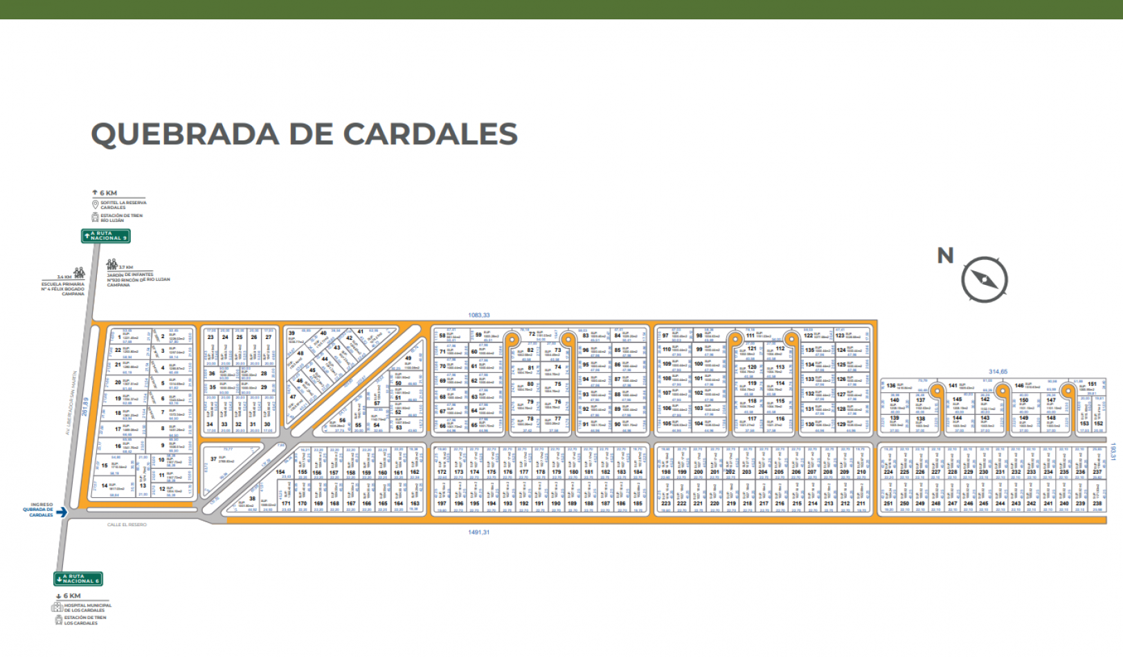 Lotes en Barrio Quebrada de Cardales - Los Cardales - Partido de Exaltacion de la Cruz