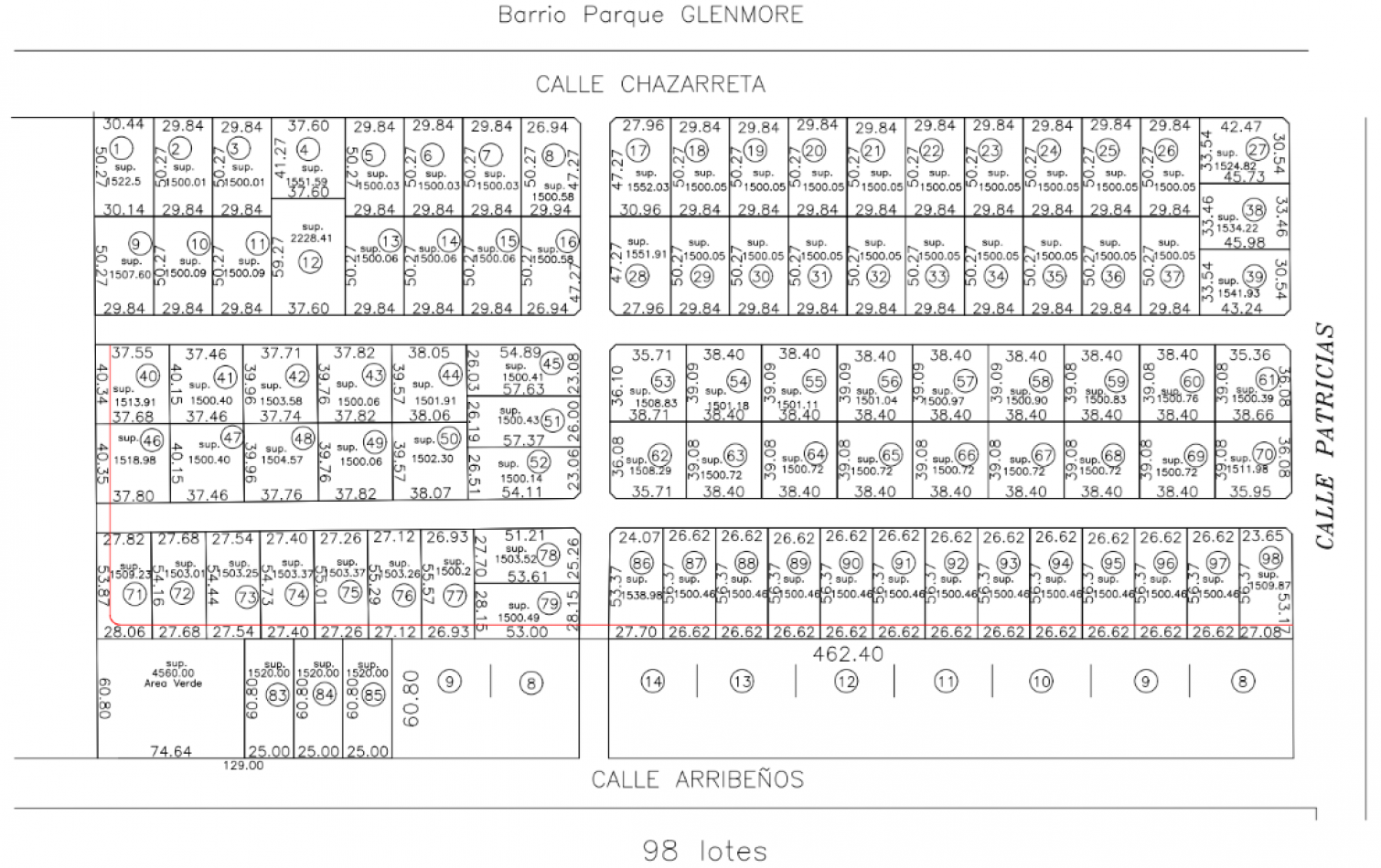 LOTE EN VENTA - BARRIO PARQUE GLENMORE (PILAR) - ZELAYA