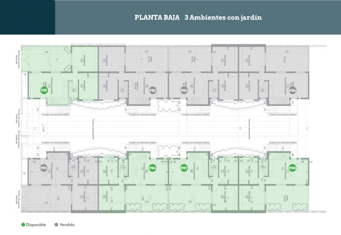 Departamento en Condominio BAILEN I en Venta - 3 Ambientes con jardin a estrenar - Pablo Nogues, Malvinas Argentinas - APTO CREDITO