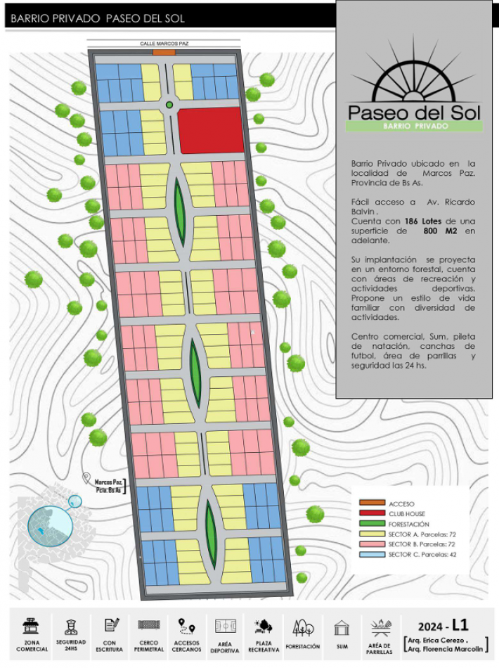 Lotes en Barrio Semicerrado Paseo del Sol - Marcos Paz