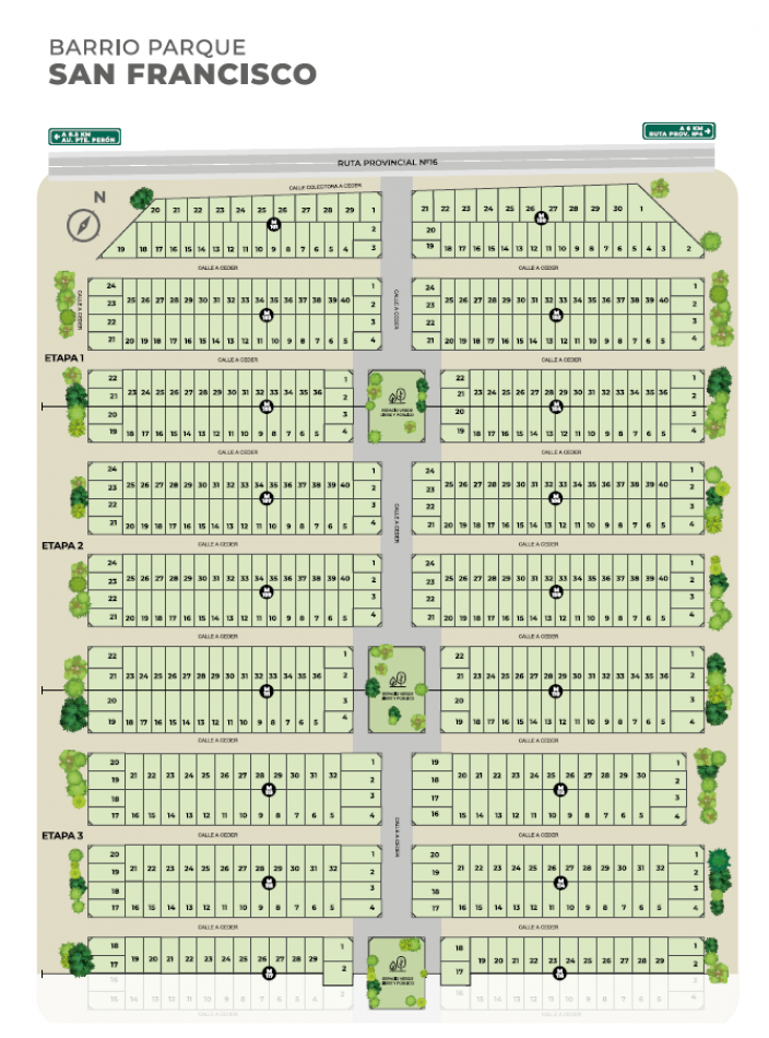 Lotes en Barrio Parque San Francisco - Longchamps - Partido de Almirante Brown