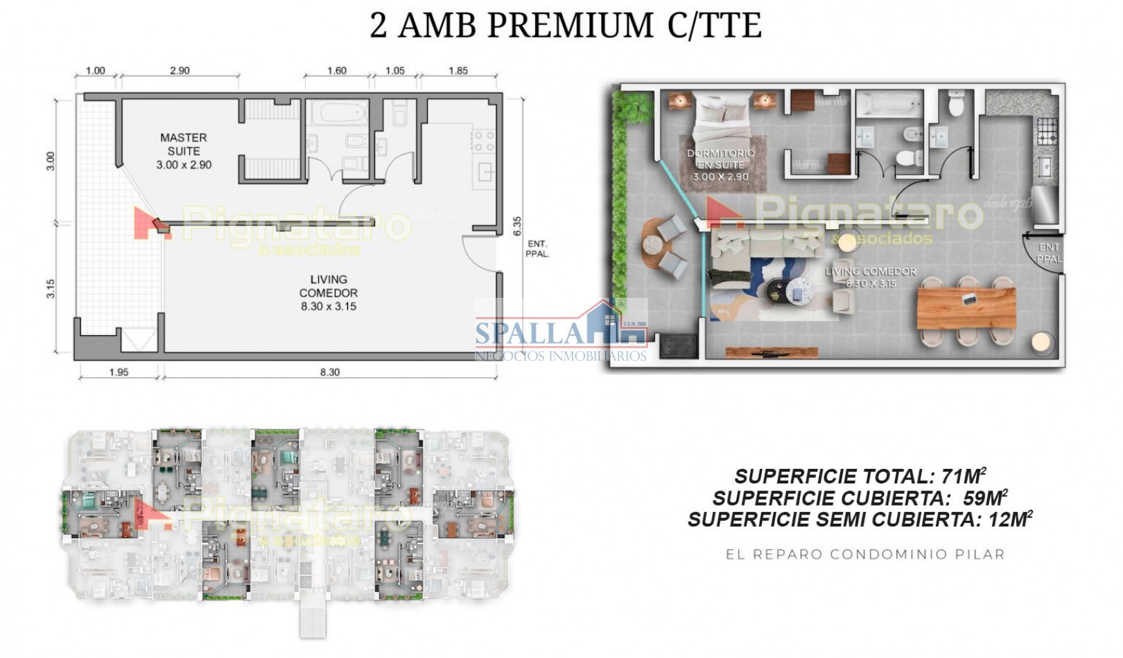 VENTA DEPARTAMENTO 2 AMBIENTES PREMIUM CONDOMINIO EL REPARO PILAR