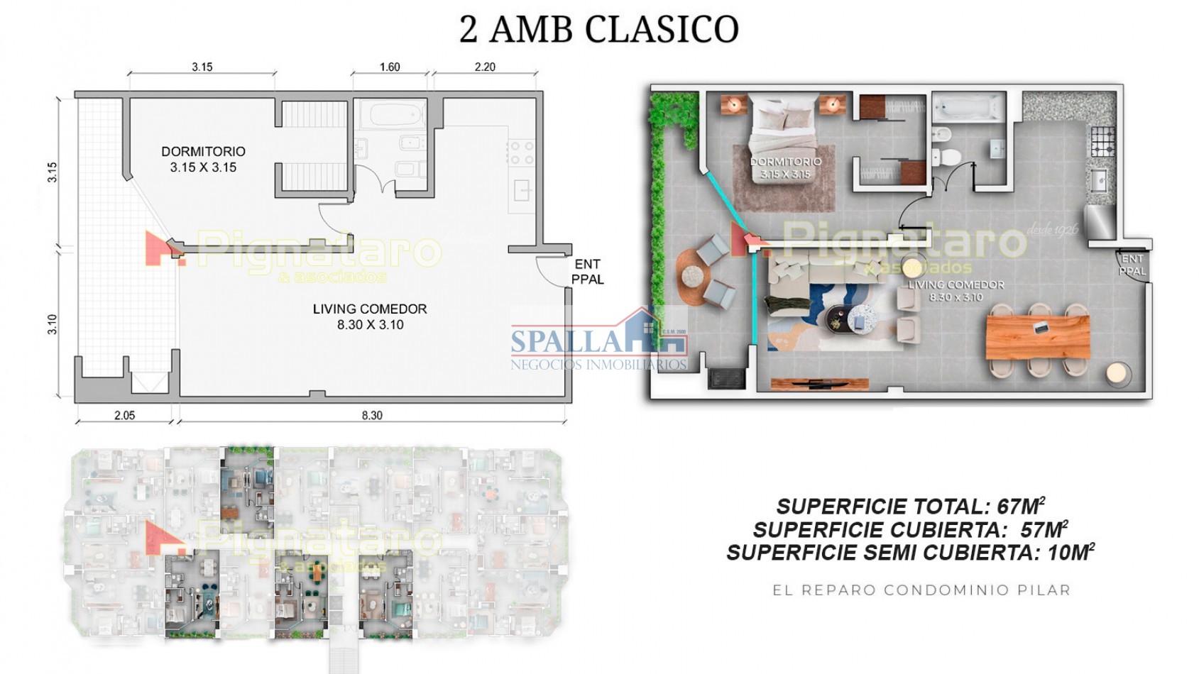 VENTA DEPARTAMENTO 2 AMBIENTES CONDOMINIO EL REPARO PILAR