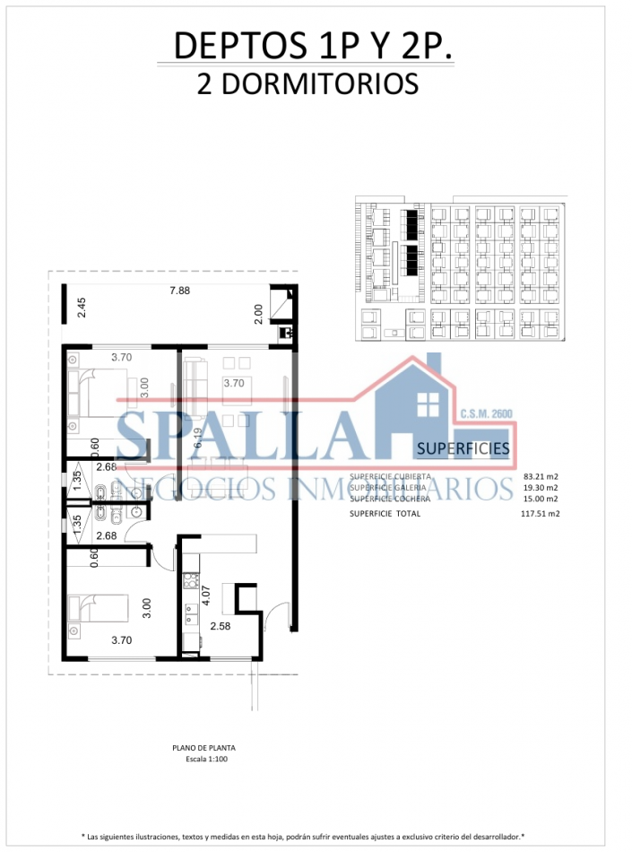 Departamento en Venta A ESTRENAR en Barrio Chic Village Pilar - 3 Ambientes con Dormitorio en Suite